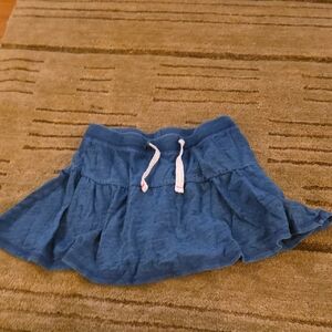 5/25 Cat & Jack Navy Blue Knit Drawstring Flare Skort Size S (6/6x)